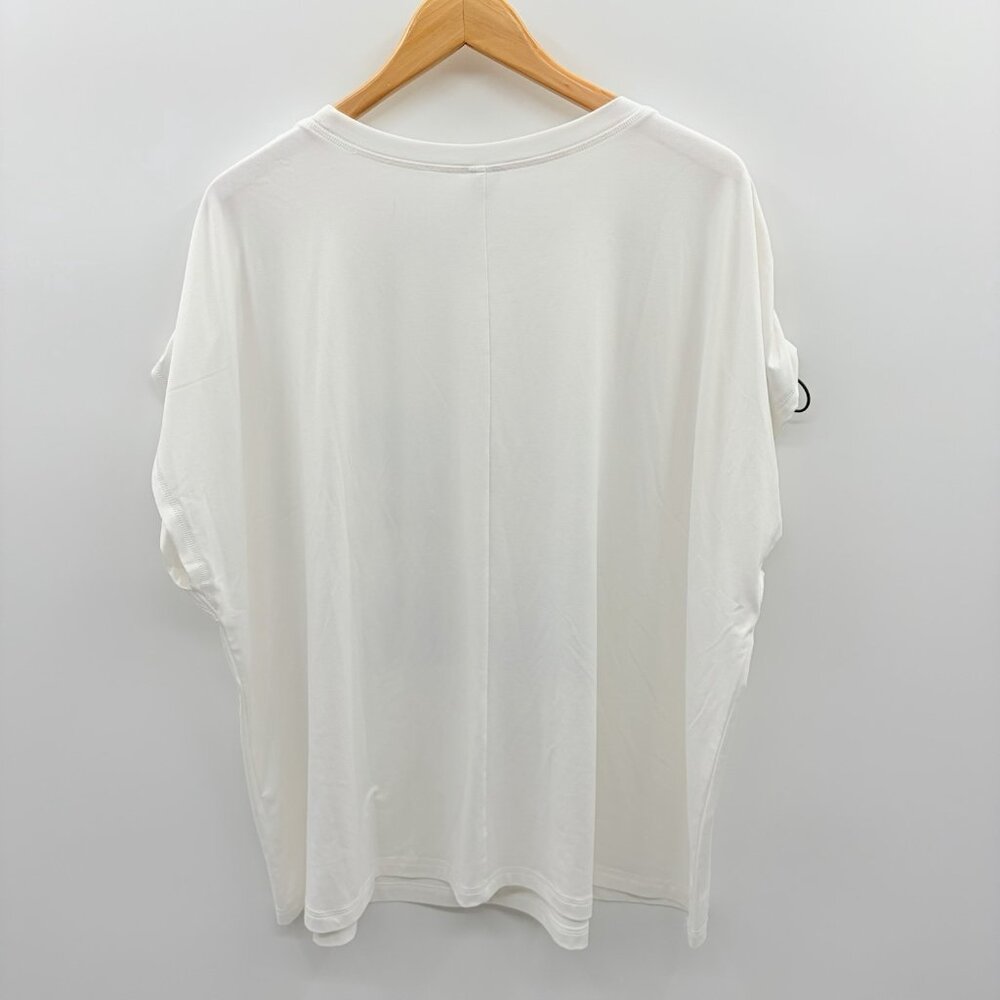LIVI Lane Bryant Womens Plus Size 22/24 Soft Bungee-Sleeve Recycled Tee 1813 - Picture 7 of 9